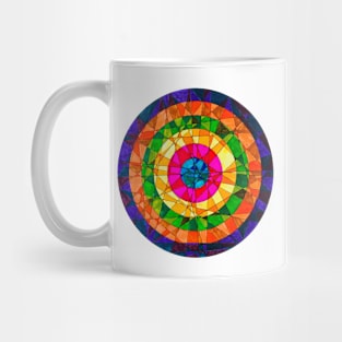 Handmade multicolor circular drawing Mug